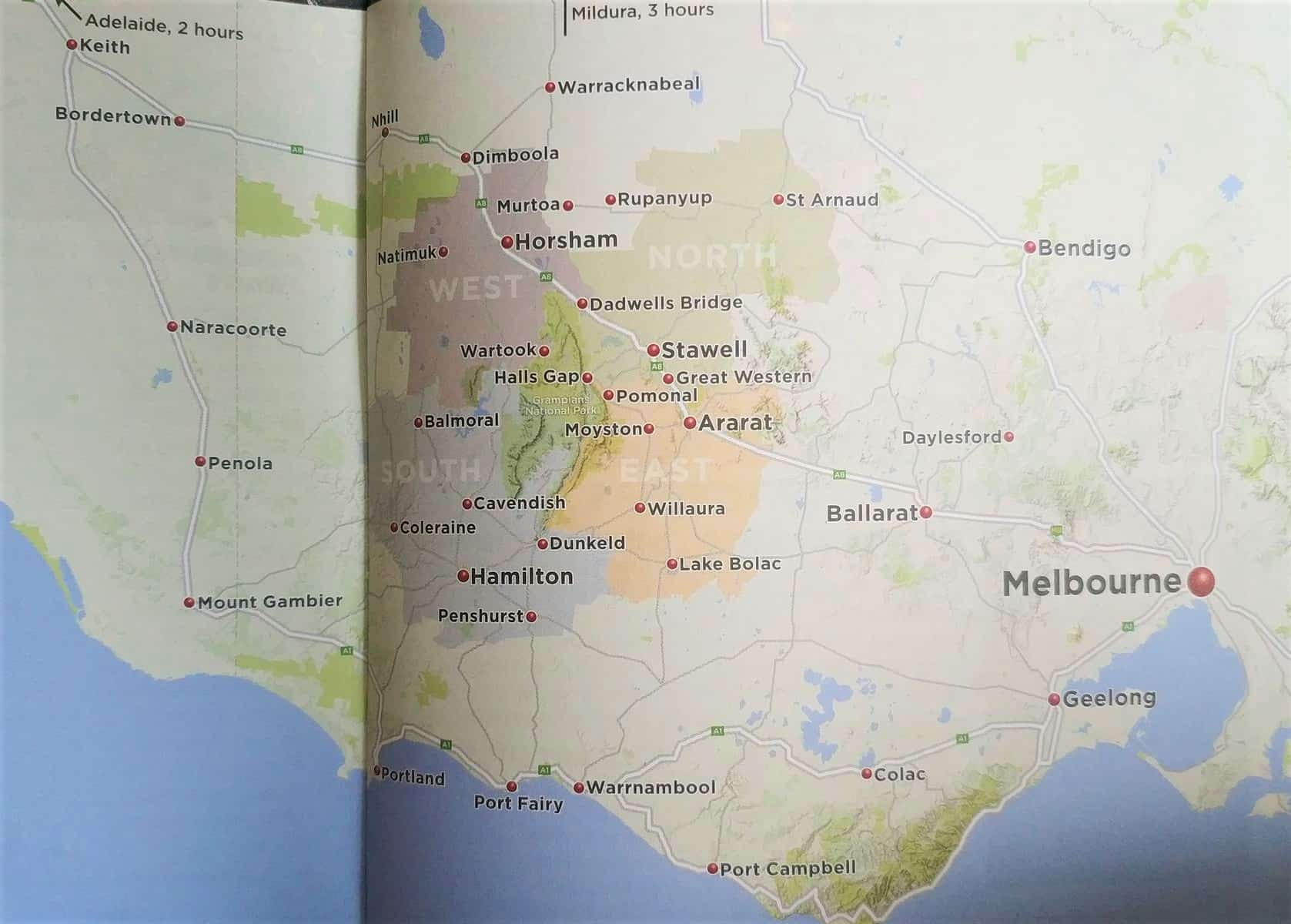 Nezapomenutelný dotek sotva grampians map Hojnost lednička pošta